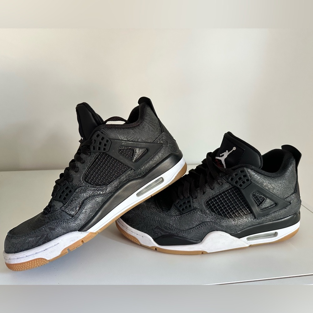 Mens Nike Air Jordan 4 Retro Laser w Gum Sole size 10
